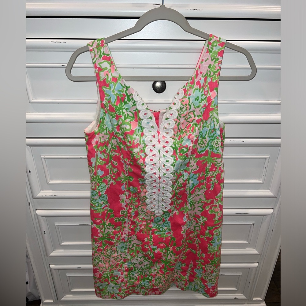 Lilly Pulitzer Cathy Flamingo Shift Dress Southern Charm